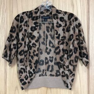 BANANA REPUBLIC Leopard Print Cardigan.